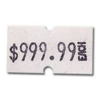 Motex - Étiquettes permanentes MX5500 Plus - 1 ligne - 8 caractères - blanc - 10000 étiquettes-1 ligne - 8 caractères
