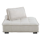 Modway - Saunter Touffe Tissu Chaise sans accoudoir - Beige-Capsules de pied non marquées