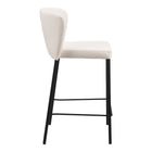 Zuo - Linz Tabouret de comptoir - Cream - Ensemble de 2-Garantie limitée de 3 ans