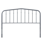 Modway - Lennon Métal Tête de lit Queen, Gris-Hauteur ajustable