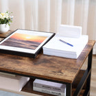 HOMCOM - Table à dessin réglable avec étagère de rangement - 47,25 po L x 23,5 po l x 29,5 po H - brun rustique-Peut être utilisé comme table à dessin, bureau d'ordinateur, poste de travail de bureau, et plus encore 