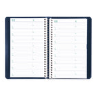 Blueline - 2027 Agenda quotidien avec reliure spirale et couverture souple à texture imitation lézard – 8 po x 5 po – Noir – Bilingue-Espace pour notes sur chaque page avec sommaire des dépenses à la fin de chaque mois
