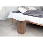 Brassex - Table d'appoint 193762 Odin - noyer/blanc-Design de base unique
