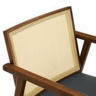 Modway - Thera Cuir et canne véganes Fauteuils d’accent - Noir noyer - Ensemble de 2-9