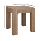Hudson&Canal - Table d'appoint carrée Langston 22 po de largeur - Chêne gris vieilli-9