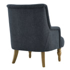 Modway - Ellington Tissu tapis Fauteuil d’accent - Bleu ardoise-Glissières de plancher sans marquage