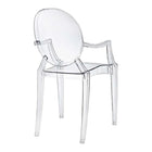 Nicer Furniture - fauteuil fantôme transparente de Louis XVI-Design moderne et innovant - Transparent, Polycarbonate robuste, Tendance