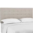 Modway - Paisley Touffe Tissu de lin rembourré Tête de lit King et King de Californie, Beige-Cadre en panneaux de fibres et contreplaqué