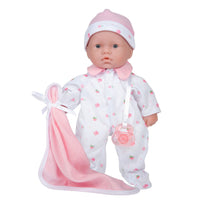 JC Toys - La Baby soft Poupée bébé 11 po - Rose avec couverture - Caucasien-Léger et facile à tenir, à transporter et à câliner pour les jeunes mains