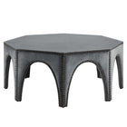 Modway - Victory Performance Velvet Ottoman - Gris-Nailhead Ottoman
