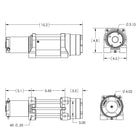 NovaWinch FENIX treuil électrique 12 V, capacité de 4 500 lb avec câble synthétique, interrupteur au guidon et télécommande-Vitesse de ligne rapide de 15 pi/min à vide et 5,5 pi/min à pleine charge