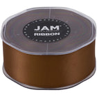 JAM Paper - Ruban de satin double face - 1 1/2" de large x 25 m - Brun chocolat-Quantité : Rouleau vendu à l'unité