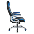 OSP Designs - Chaise de course - gris anthracite avec garniture bleue-Base argent