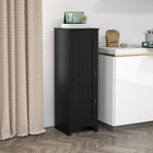 HOMCOM - Armoire de cuisine 4 niveaux 48 po avec étagères réglables - noir-Deux étagères réglables à 3 niveaux offrent un rangement flexible 