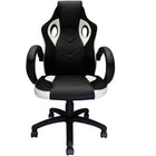 Nicer Furniture - chaise de jeu réglable ergonomique - blanc-Le design de style course fonctionne comme chaise de jeu et chaise de bureau.  