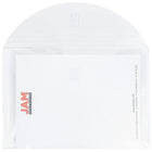 JAM Paper Enveloppes à 3 pochettes avec fermeture à velcro, 9 3/4 x 13 po, transparent, 12/paquet-Matériau : Plastique