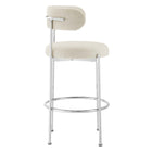 Modway - Albie Tissu Tabourets de bar Ensemble de 2 - Argent beige-8