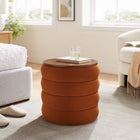 Modway - Mezzo Manche Performance Velvet Ottoman de stockage - Rouille-Revêtement en velours de performance