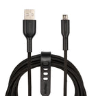 Staples - TECH Câble de chargement micro-USB vers USB-A - 6,5 pi - blanc-Le câble anti-enchevêtrement est tressé et doté d’une conception durable testée pour résister à jusqu’à 5 000 torsions