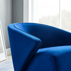 Modway - Odyssey Performance Velvet Fauteuil - Marine-Pattes en or brossé