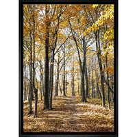 Autumn Leaves - Toile encadree - 22" x 31"-Impression d'art de haute qualité avec passe-partout et encadrement professionnel