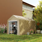 Outsunny - Abri portable 7 pi x 12 pi-Une grande porte garde vos outils à l'intérieur  
