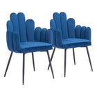 Zuo - Noosa Chaise de salle à manger - Bleu marine - Ensemble de 2-Assemblage requis