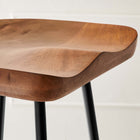 Modway - Concord Dos sans dos Tabourets de bar - Noyer - Ensemble de 2-Pieds métalliques revêtus de poudre