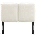 Modway - Lindee Tissu Boucle Tête de lit jumelée, Crème-7 Positions de montée