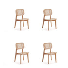 Manhattan Comfort - Chaise de salle à manger Versailles 18,5 po style industriel chic - Nature - Lot de 4-Chaise de salle à manger moderne style industriel chic en rotin parfaite pour la salle à manger lot de 4