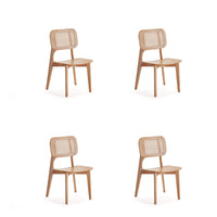Manhattan Comfort - Chaise de salle à manger Versailles 18,5 po style industriel chic - Nature - Lot de 4-Chaise de salle à manger moderne style industriel chic en rotin parfaite pour la salle à manger lot de 4