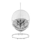 Modway - Encase Terrasse extérieure Rotin Chaise à balançoire - Gris blanc-Capacité de poids : 330 livres
