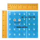 Azar - Présentoir de sol à panneau perforé Studio Base - 60 po x 17 po - Bleu-Cinquante crochets transparents inclus