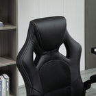 HOMCOM - Chaise de bureau style voiture de course-Couleur : noir