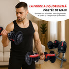 MotionGrey - Banc de musculation ajustable - Banc d’entraînement pliable pour exercices avec haltères - Noir-5