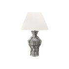 Monarch Specialties - Luminaire - 28 po H Lampe De Table - Résine Grise - Abat-Jour Ivoire / Crème - Contemporain - Moderne-Cette lampe de table contemporaine et élégante de 28 pouces de haut présente un corps en résine grise avec une finition texturée ressemblant à des morceaux de pierre, reposant sur une base en acrylique transparent et surmontée d'un abat-jour sophistiqué en tissu ivoire, parfait dans un salon, une chambre à coucher ou un bureau à domicile