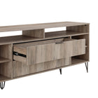 Manhattan Comfort - Meuble TV moderne DUMBO 62,99 po - Gris Rustique-Comprend 2 orifices pour la gestion des câbles et des médias