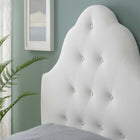 Modway - Sovereign Touffe de diamant Performance Velvet Tête de lit jumelée, Blanc-Rembourrage en mousse dense