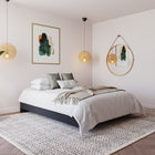 Nexera - Lit plateforme Queen, Noir-6