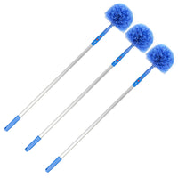 Gritt Commercial - Brosse chasse-toiles avec manche télescopique de 6 pi - Lot de 3-Idéale pour atteindre facilement les coins et les espaces étroits