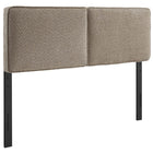 Modway - Lindee Tissu Boucle Tête de lit King, Flocons d’avoine-Tête de lit style oreiller