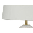 Monarch Specialties - Luminaire - 26 po H Lampe De Table - Céramique Blanche - Abat-Jour Ivoire / Crème - Transitionnel-Il suffit d'un assemblage mineur grâce aux instructions illustrées incluses et à la garantie limitée de 2 ans contre les défauts du fabricant pour un changement d'accent facile et sans souci