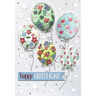 Rosedale Gold - Cartes de souhaits Fête avec enveloppes – 5-1/2 po x 8 po – Ballons fleuris – paquet de 6-Cartes de souhaits qualité boutique