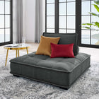 Modway - Saunter Touffe Tissu Chaise sans accoudoir - Gris-Rembourrage en tissu polyester
