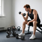 Soozier - Ensemble D’Haltères 60 Lb Avec Support - Haltères Hexagonaux Enrobés De Caoutchouc-La fonte garantit une durabilité à vie et une utilisation robuste  