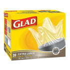 Glad - Sacs à déchets transparents, très grands - 135 L - 20 Pack -SACS À ORDURES TRANSPARENTS: Boîte de 20 très grands sacs à ordures de Glad d’une capacité de 135 L.