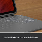 Logitech - Étui clavier Rugged Folio pour iPad A16/ 10.9" (10e génération) - Anglais - Graphite-Flexible : L'étui pour iPad avec clavier est doté d'un support flexible qui offre une inclinaison de 40° afin que vous puissiez toujours trouver le bon angle pour la tâche à accomplir