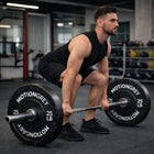 MotionGrey - Disques de musculation premium - Disques olympiques pour entraînement de force - 35 lb - Noir - Lot de 2-5