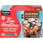Tim Hortons - K-Cup Capsules de café individuelles infusées sur glace - Torréfaction moyenne - Paquet de 10-Dosettes de café