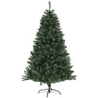 HOMCOM - Sapin de Noël artificiel de 6 pieds avec ouverture automatique - vert-6 pieds/1,8 m de haut en forme d'arbre vraiment large, offrant un aspect sain et naturel 